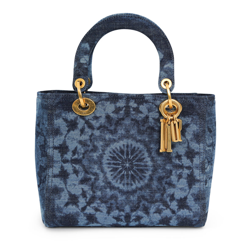 Lady Dior Denim Tie Dye Medium Handbag