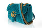 GG Marmont Turquoise Velvet Bag