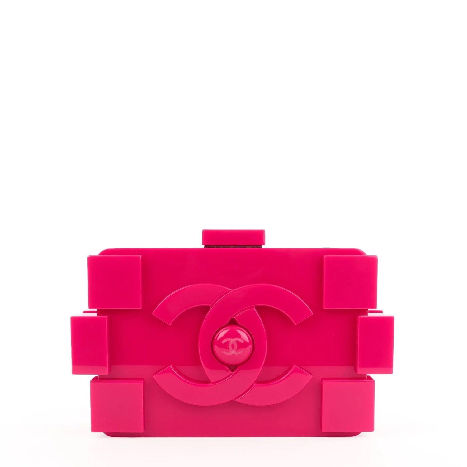 Chanel Boy Brick Lego Minaudière Clutch in Pink