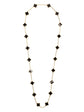 Alhambra Long Onyx & Gold Necklace, 20 Motifs