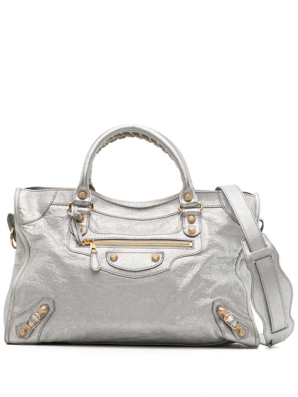 Balenciaga silver hot sale city bag