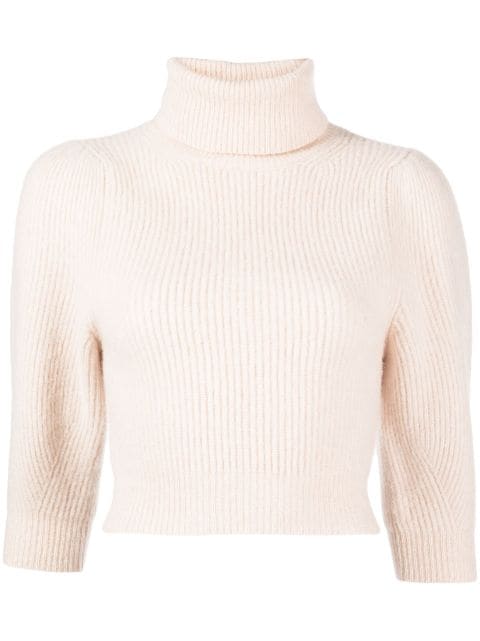 Roll-neck Cropped Cashmere Jumper Rewind Vintage Affairs