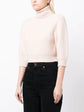 Roll-neck Cropped Cashmere Jumper