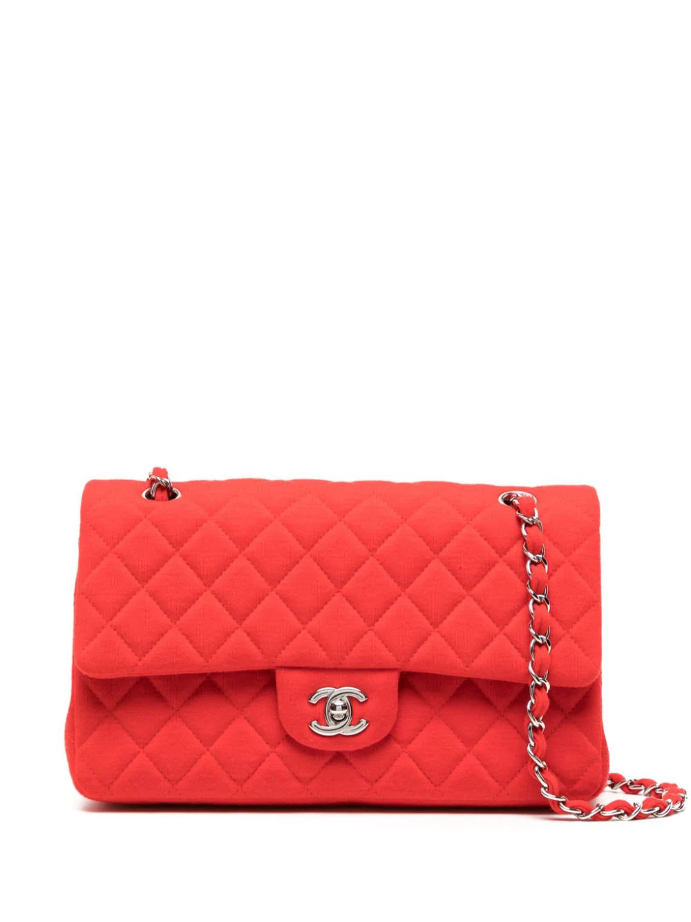 CHANEL Classic Jumbo Quilted Red Caviar Double Flap Bag