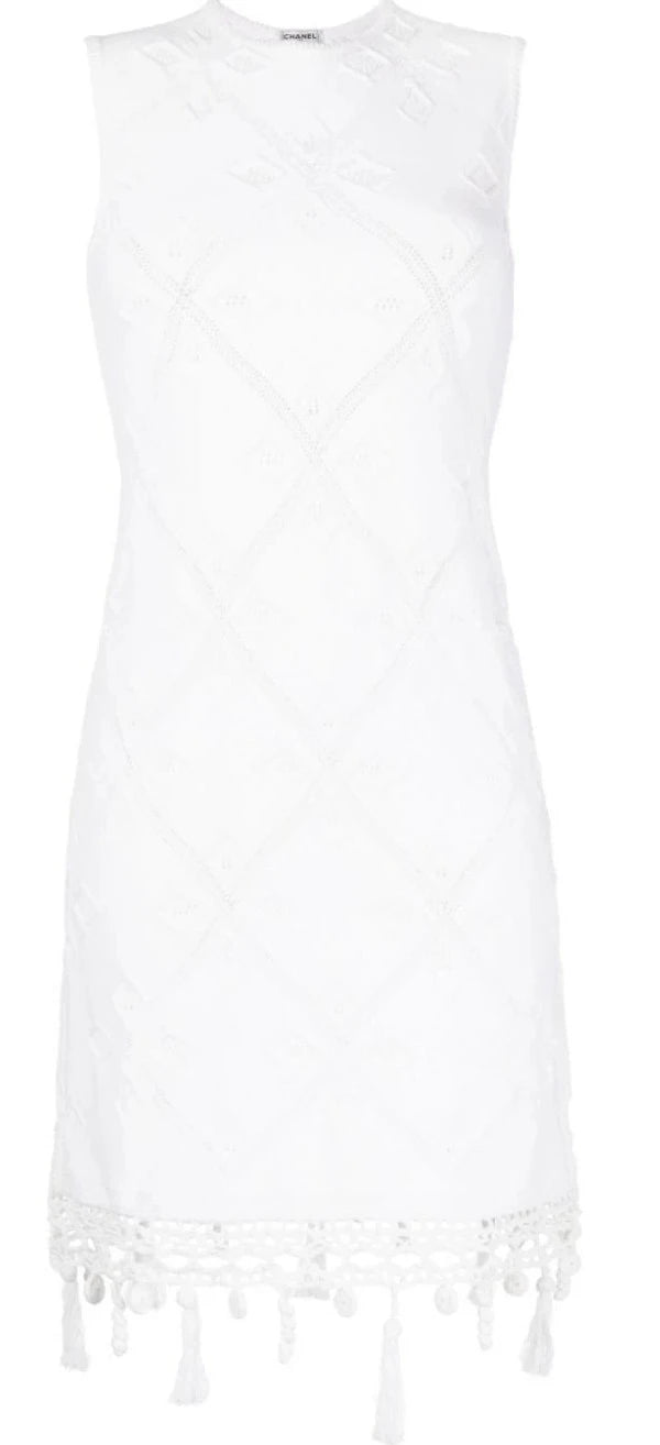 Pointelle-Knit Sleeveless Dress