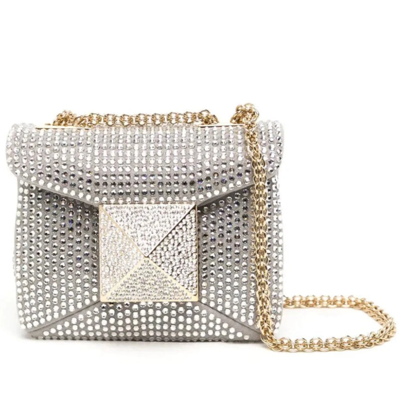 Valentino Rockstud Crystal Embellished Mini Bag