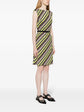 Green Striped Silk Jersey Dress