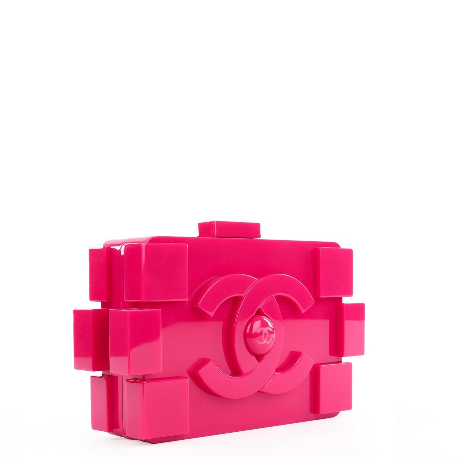Chanel Boy Brick Lego Minaudière Clutch in Pink