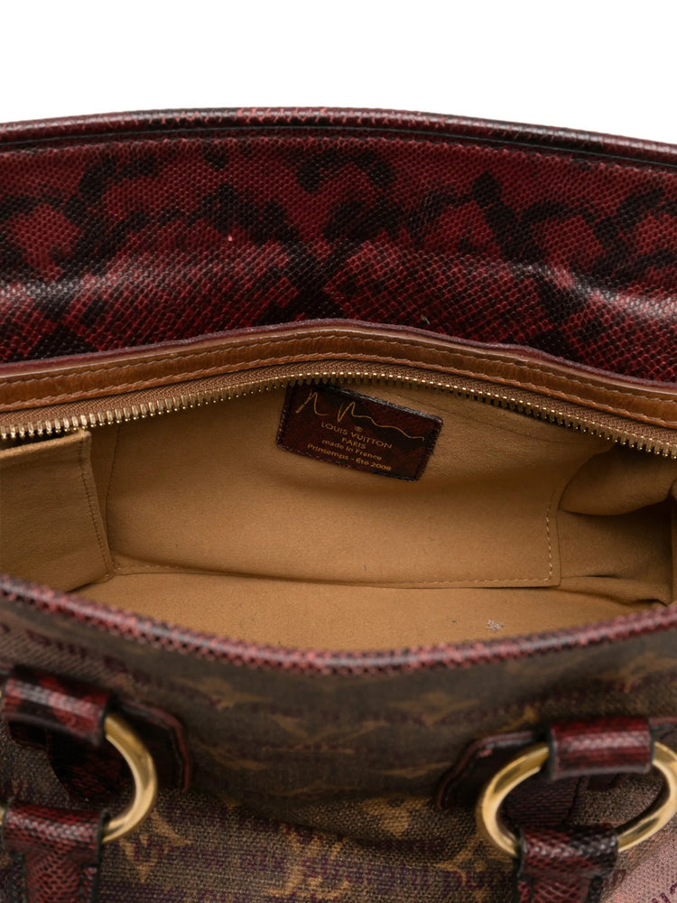 Louis Vuitton x Richard Prince Graduate Jokes Bag in burgundy and brown