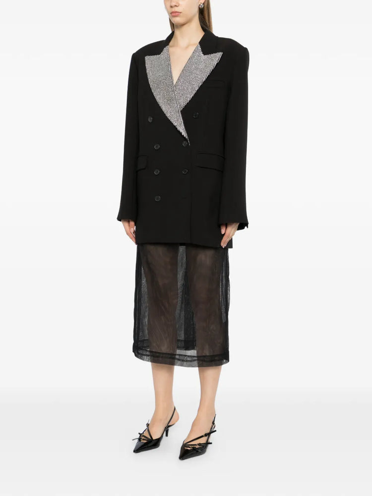Khaite Balton Crystal Double-Breasted Blazer - view 3