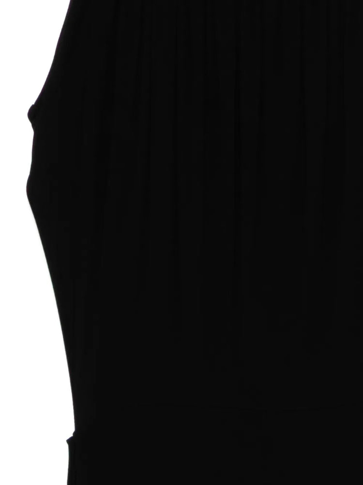 Black Draped Viscose Maxi Dress - view 3
