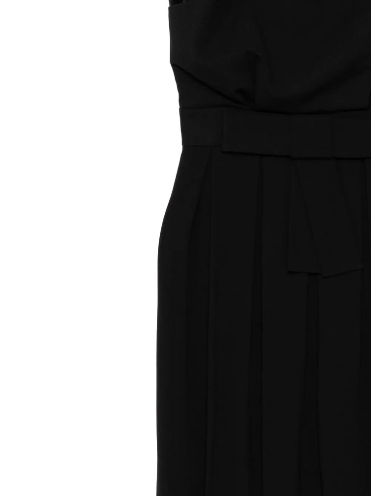 Tulle Panel Ribbon Waist Dress - view 3