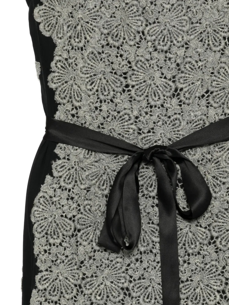 Floral Lace & Tulle Midi Dress - view 3