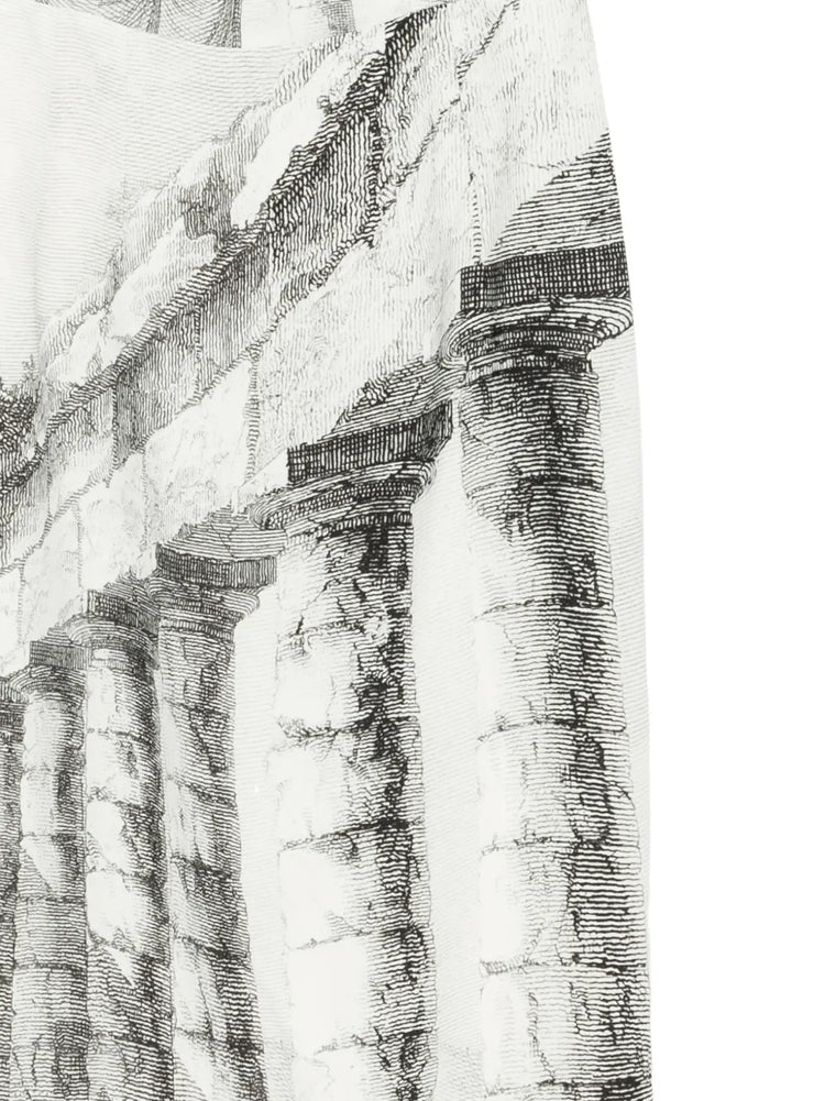 2014 Greek Temple Printed Crepe Midi Dress - view 3