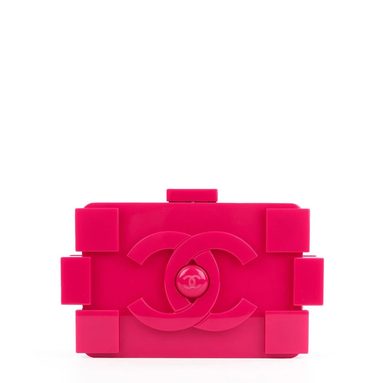 Chanel Boy Brick Lego Minaudière Clutch in Pink
