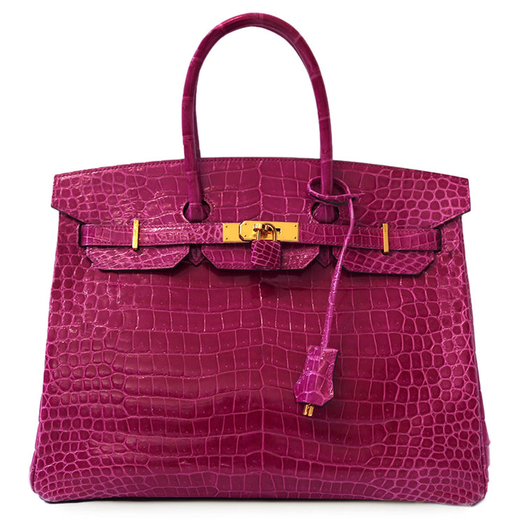 Hermès Birkin 35 Rose Sheherazade GHW in pink