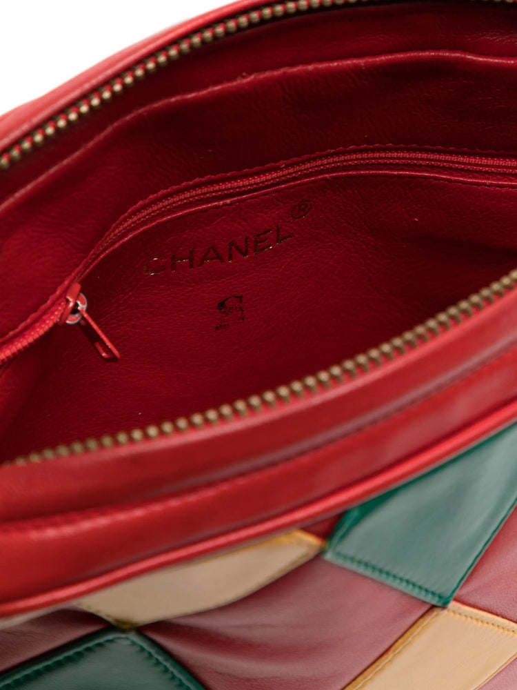 Chanel vintage harlequin bag, back view