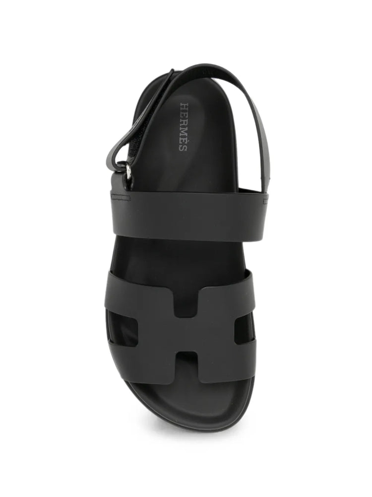 Pre-owned Hermès Genius sandal featuring luxurious leather straps and signature design, stylish and elegant footwear.