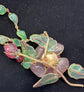 Gripoix Glass Flower Necklace