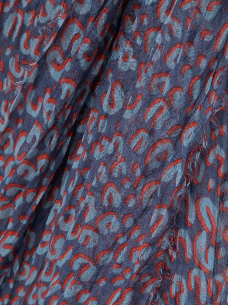 Louis Vuitton cheetah print scarf with bold animal pattern and luxurious fabric, styled for elegant fashion statements.