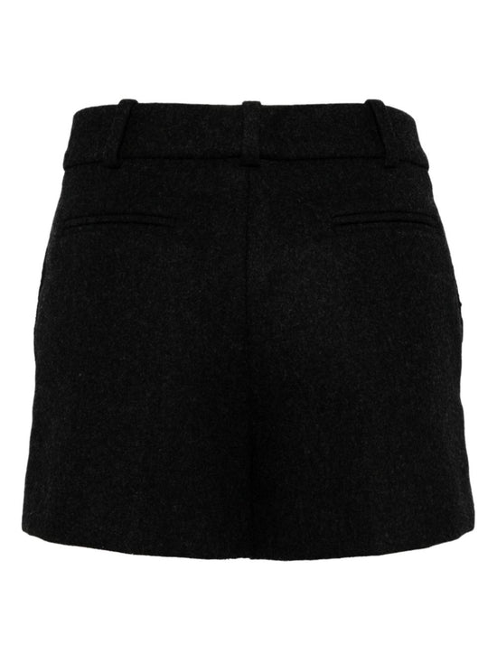 Navy Wool Shorts