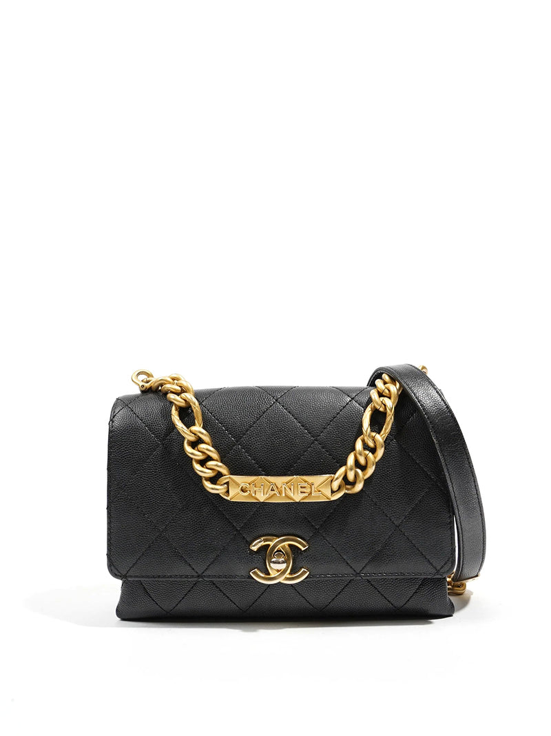 Bracelet on Chain Quilted Mini Flap Bag