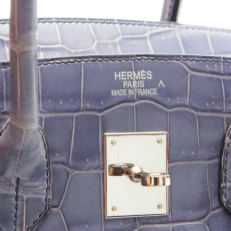 Hermès Brighton Blue Exotic Birkin 35cm