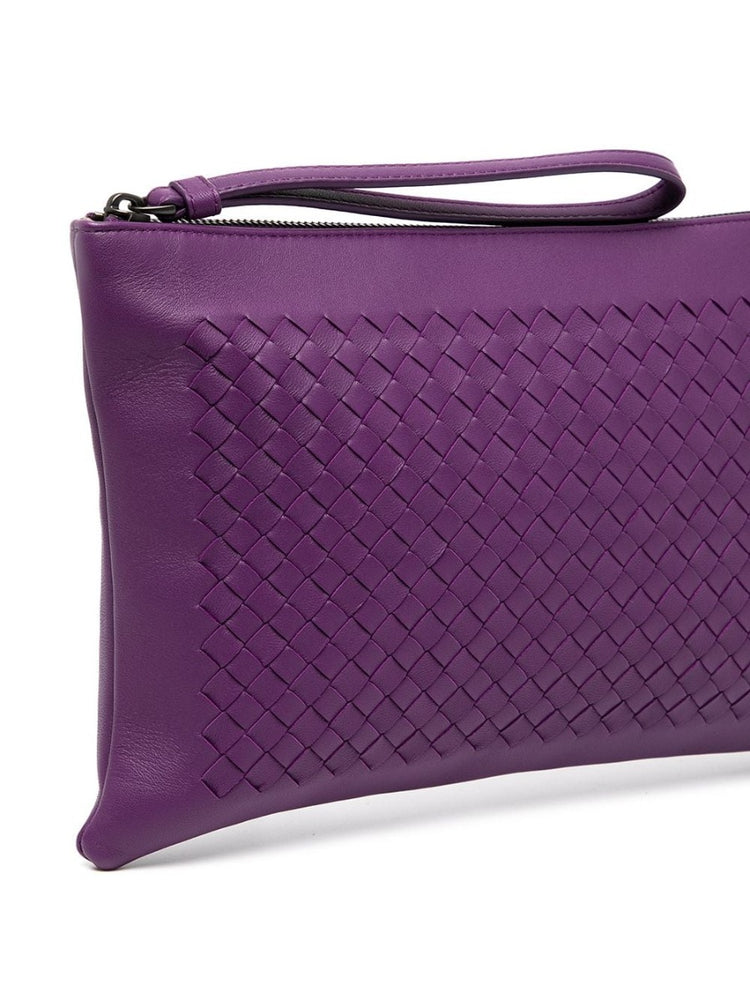 Purple Intrecciato Pouch - Rewind Vintage Affairs