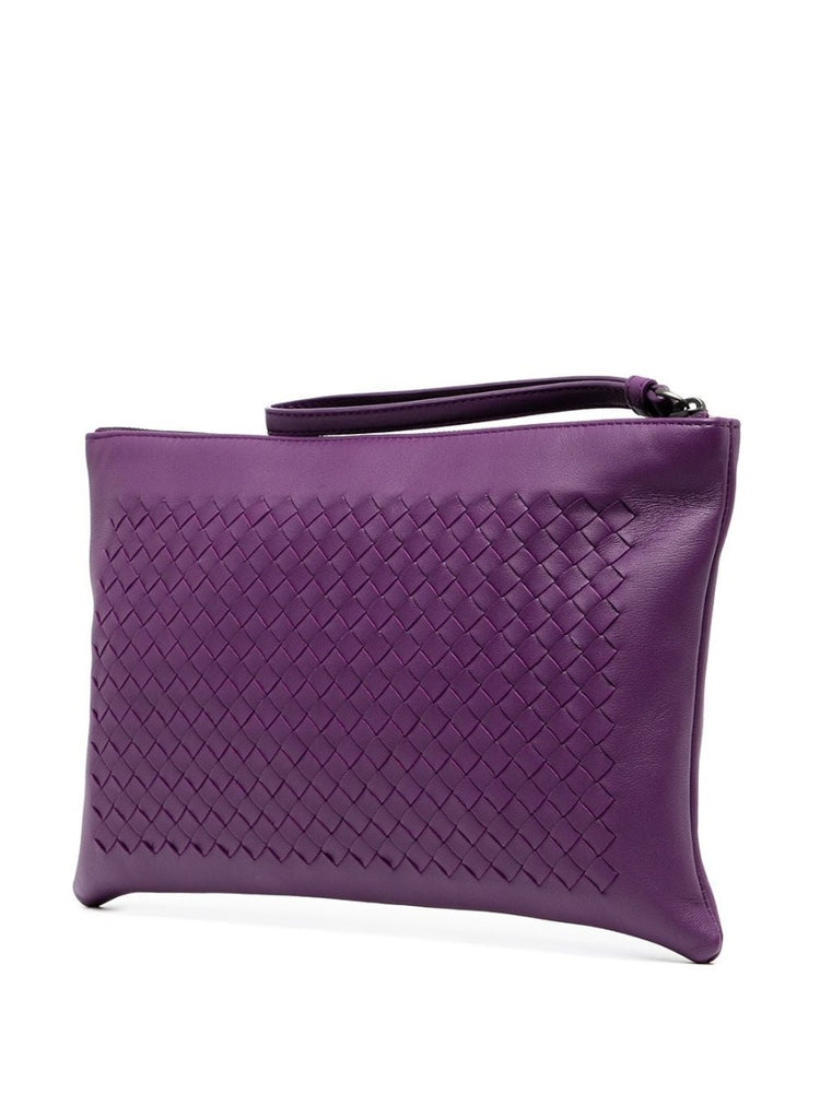 Purple Intrecciato Pouch - Rewind Vintage Affairs