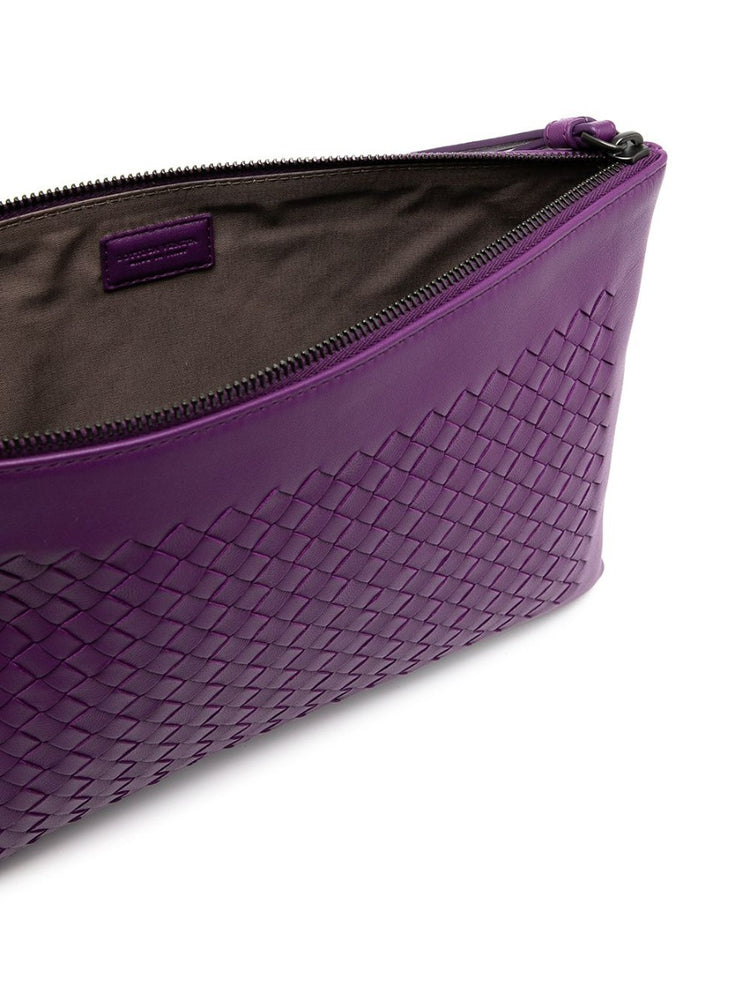 Purple Intrecciato Pouch - Rewind Vintage Affairs