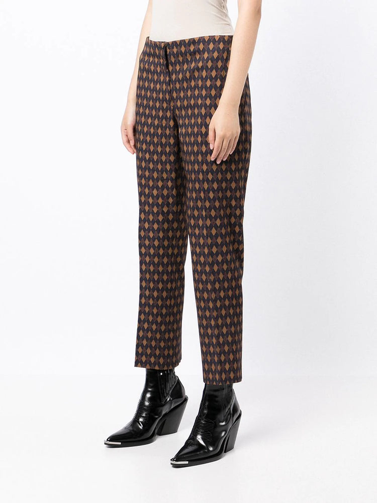 Diamond Print Trousers - Rewind Vintage Affairs