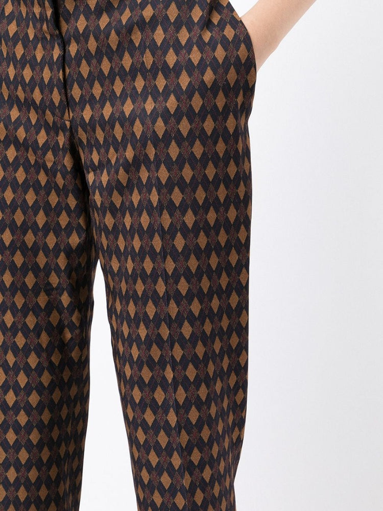 Diamond Print Trousers - Rewind Vintage Affairs