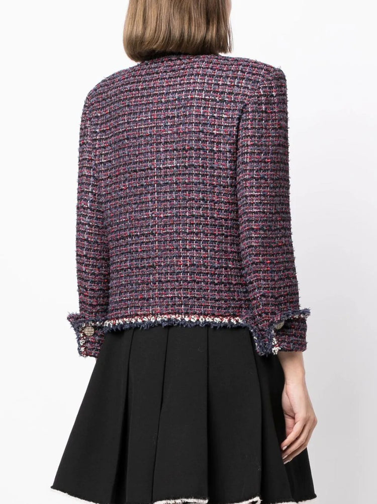 Notch Lapels Tweed Jacket - Rewind Vintage Affairs