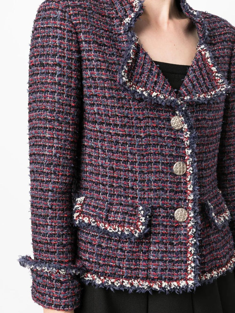 Notch Lapels Tweed Jacket - Rewind Vintage Affairs