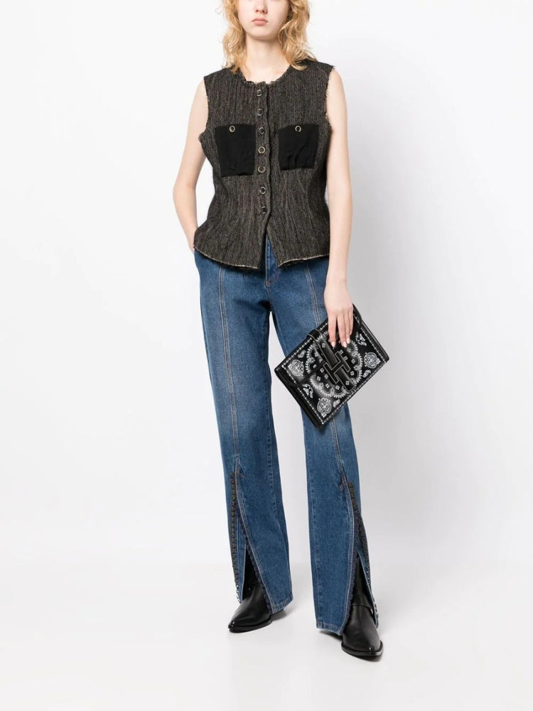 Hand-Painted Bandana Jige Clutch - Rewind Vintage Affairs