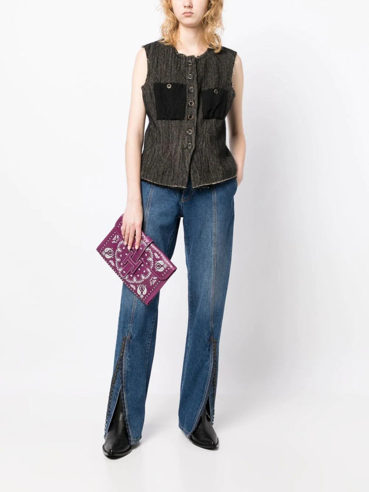 Hand-Painted Bandana Jige Clutch - Rewind Vintage Affairs