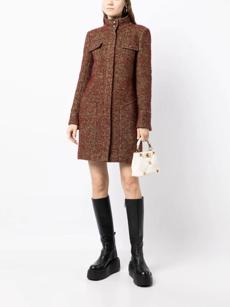 Fall 2014 Runway Bouclé Coat Chanel Red