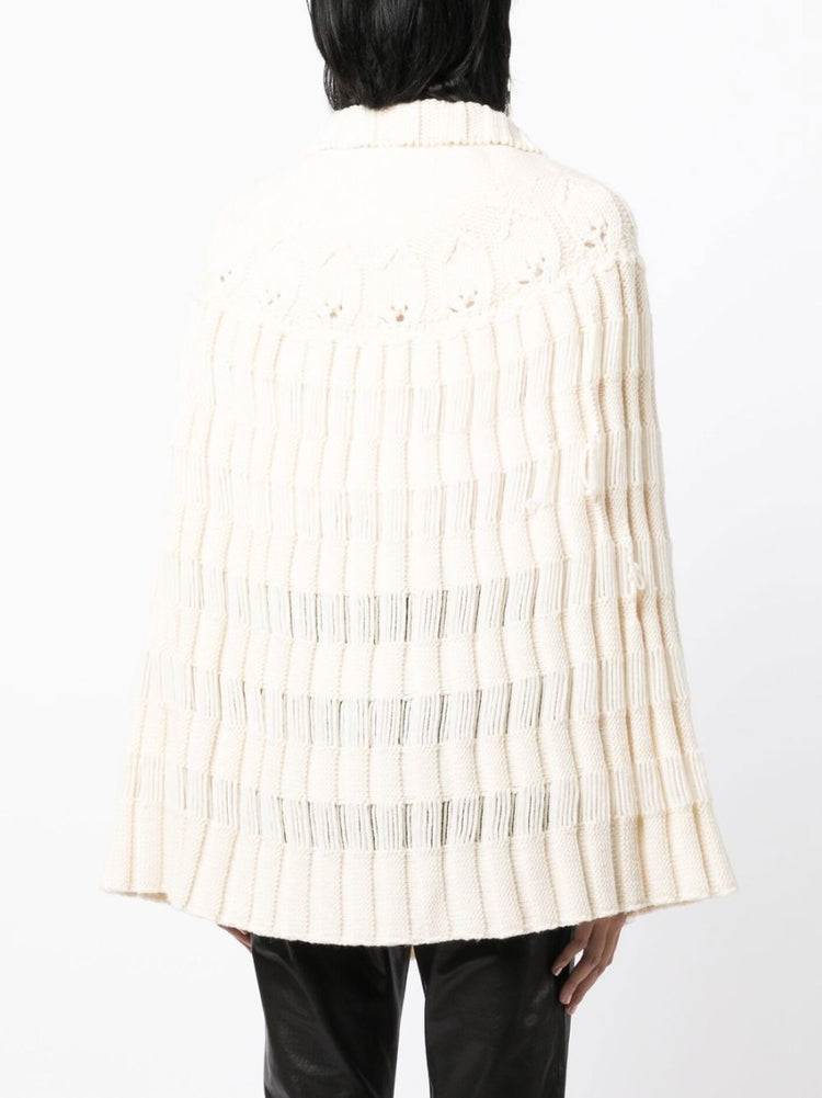 Chunky Knit Crochet Poncho - Rewind Vintage Affairs