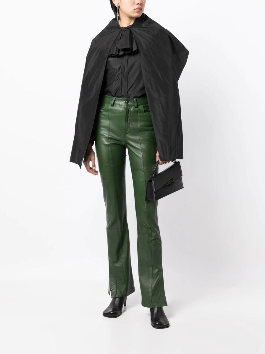 Black Cape Layered Silk Blouse - Rewind Vintage Affairs