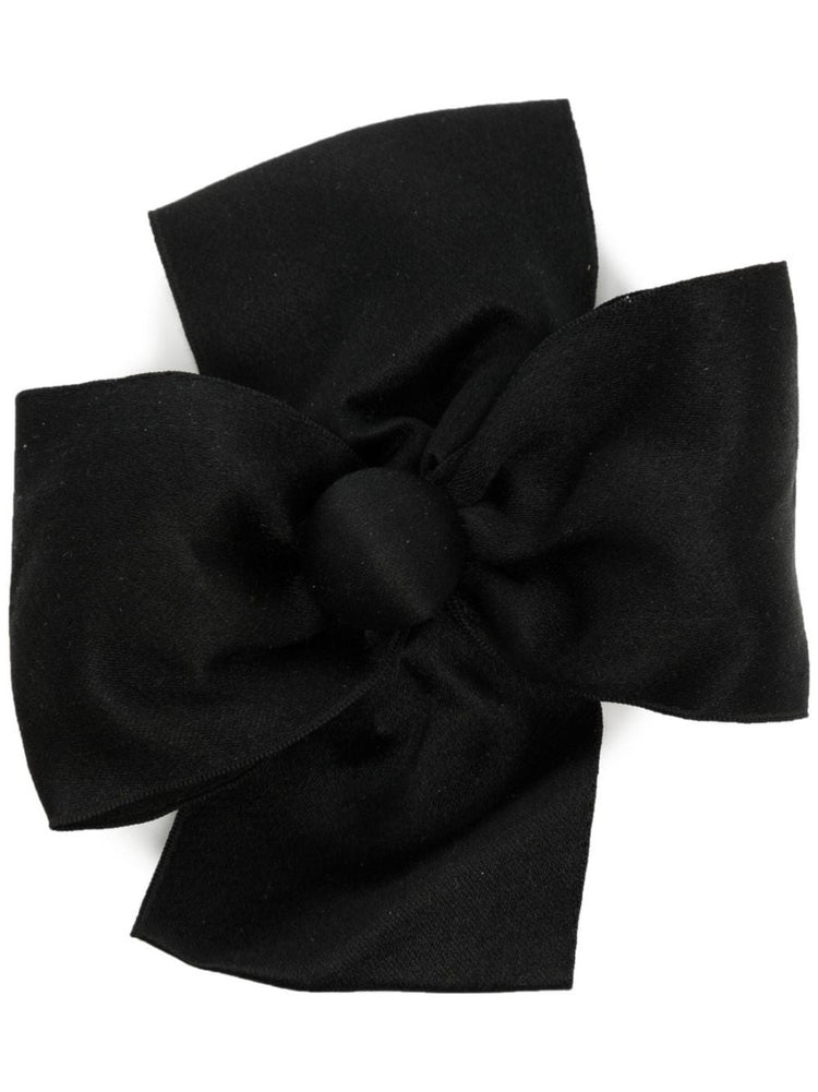 Black Bow Hair Comb Chanel