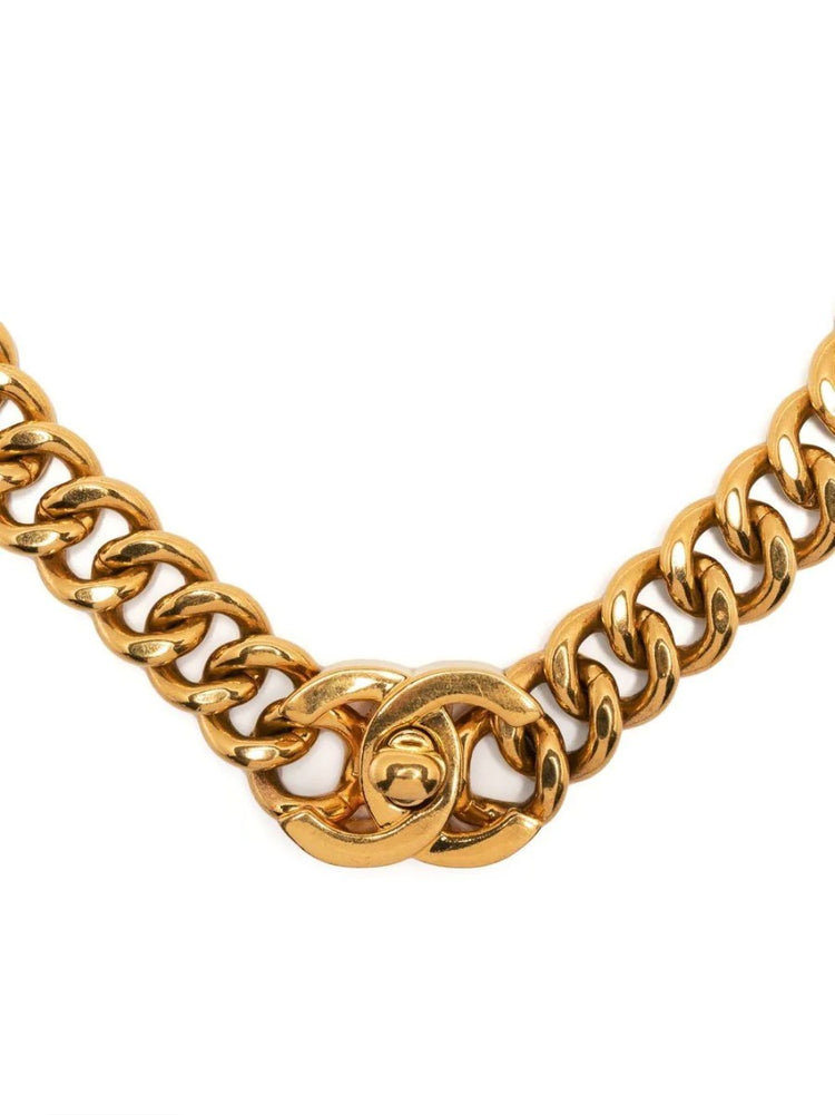 CC Turn-Lock Chain Necklace - Rewind Vintage Affairs