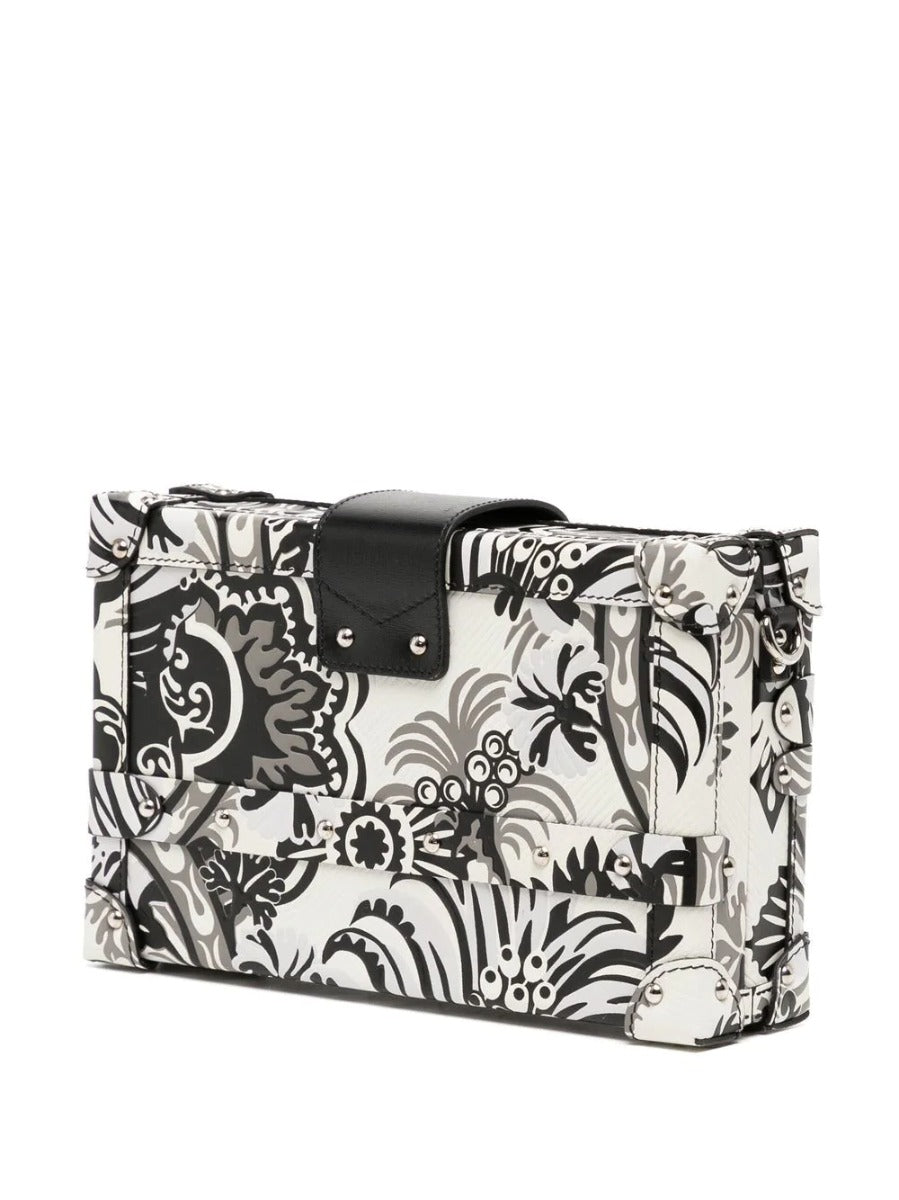 Floral Print Petite Malle Bag - Rewind Vintage Affairs