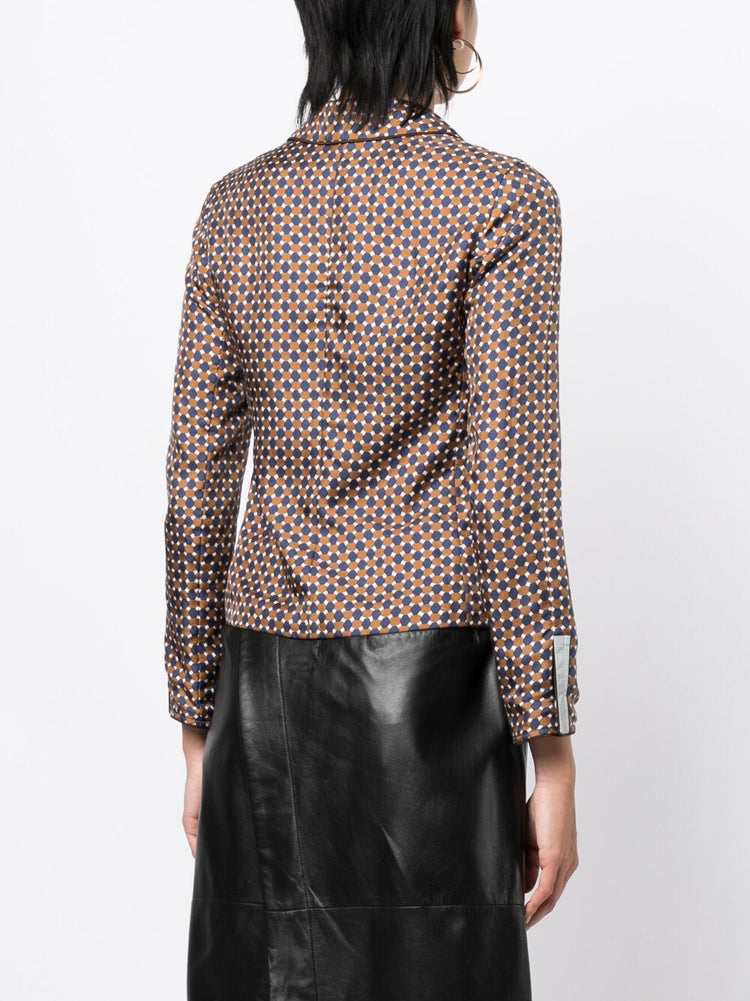 Prada Geometric Silk Shirt