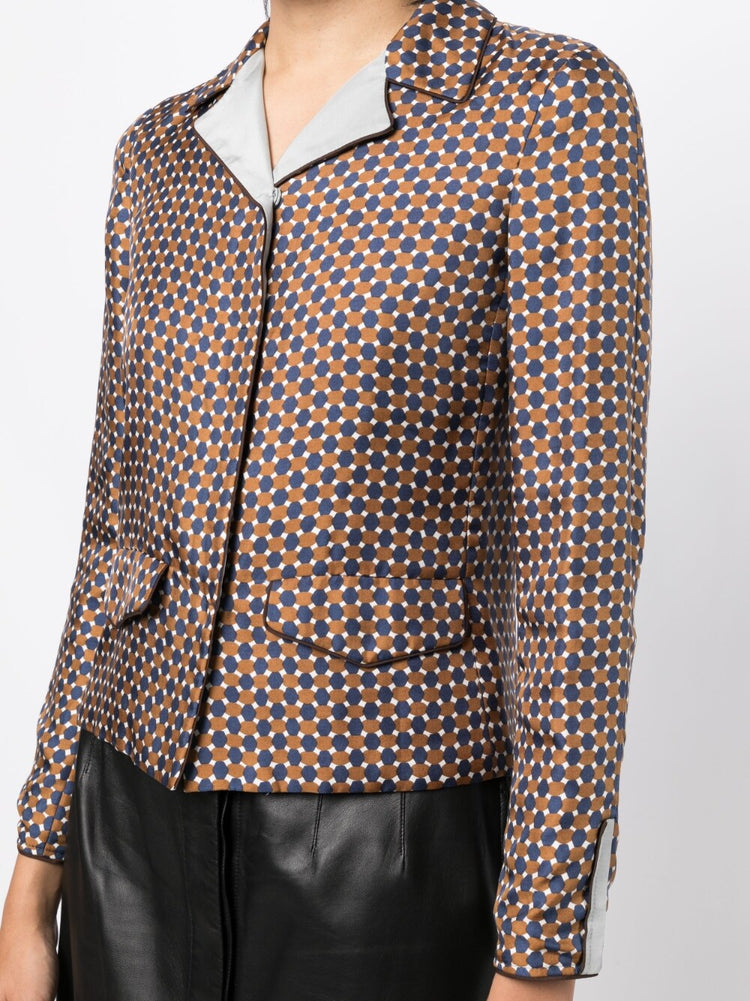 Prada Geometric Silk Shirt