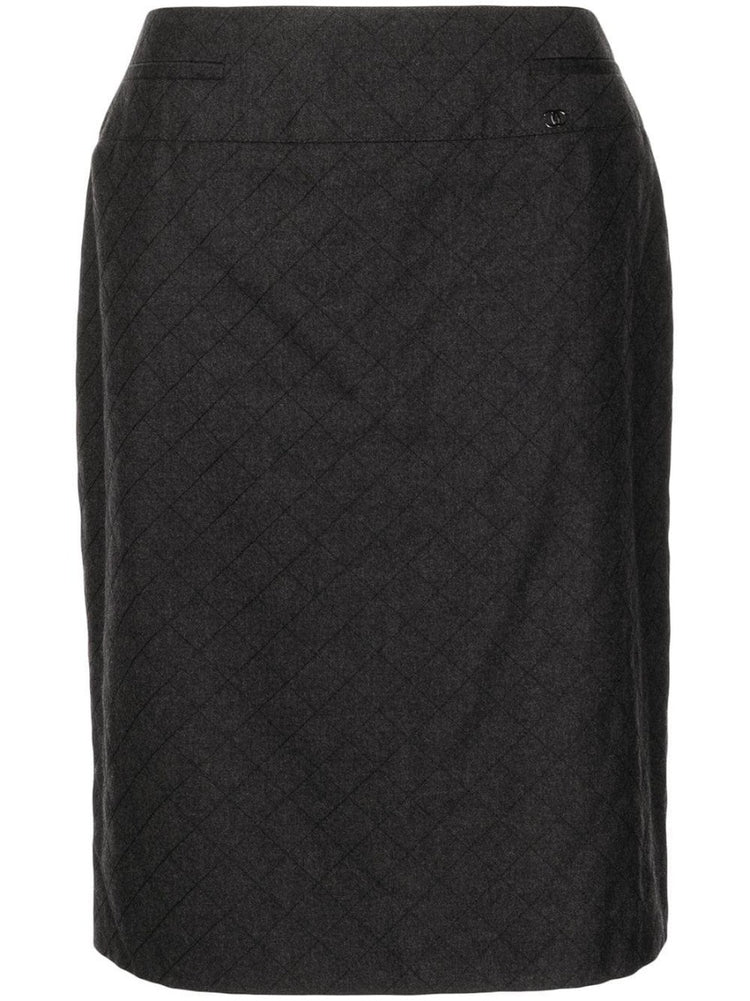 2004 Diamond-Pattern Pencil Skirt - Rewind Vintage Affairs