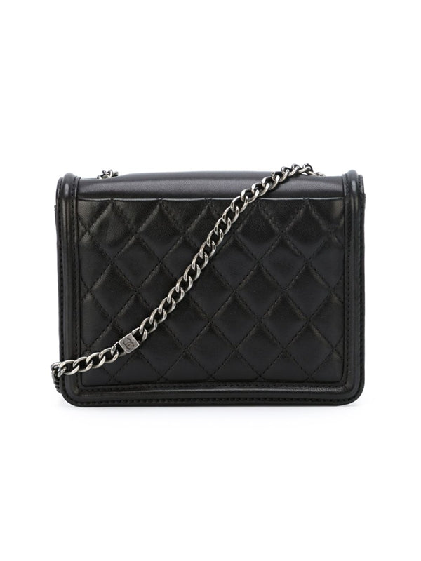 Silver Quilted Lambskin Boy Brick Bag - rewindvintageofficial