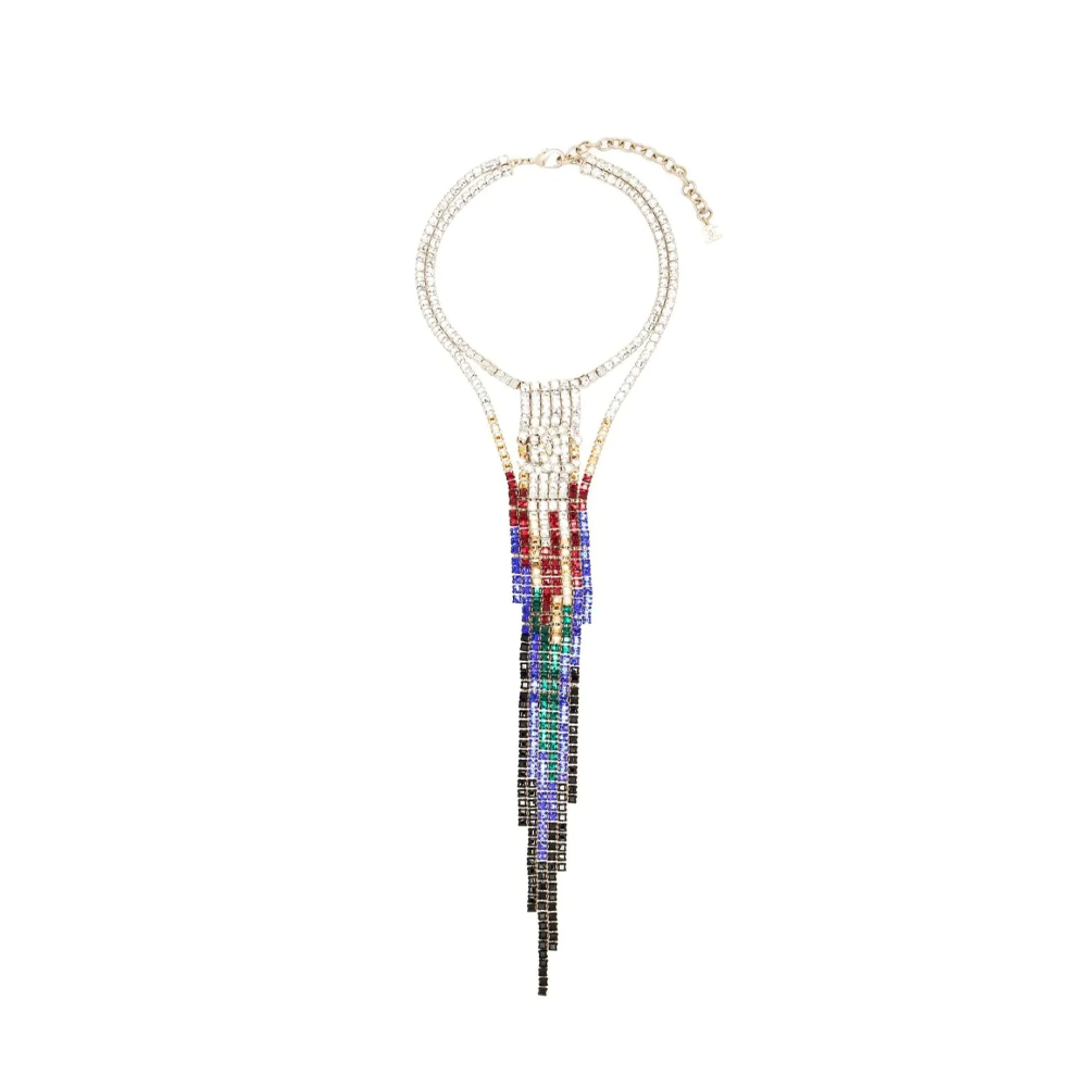 Pre-Fall 2019 Rainbow Rhinestone Necklace - Rewind Vintage Affairs