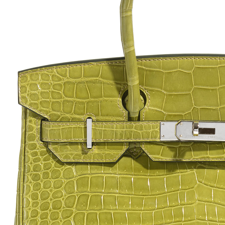 Birkin 30 Porosus Vert Chartreuse - Rewind Vintage Affairs