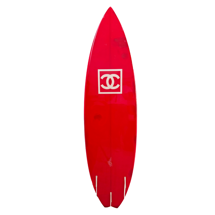 Red Gradient Carbon Fibre Surfboard - Rewind Vintage Affairs