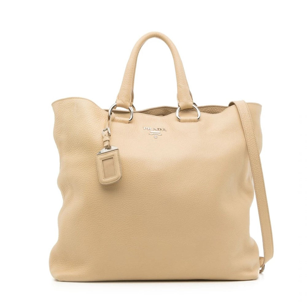 Prada Vitello Daino Leather Tote Bag - Rewind Vintage Affairs